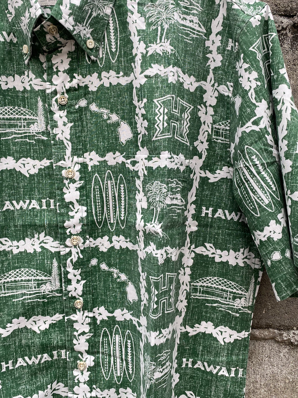 REYN SPOONER×COLLEGE ALOHA SHIRT