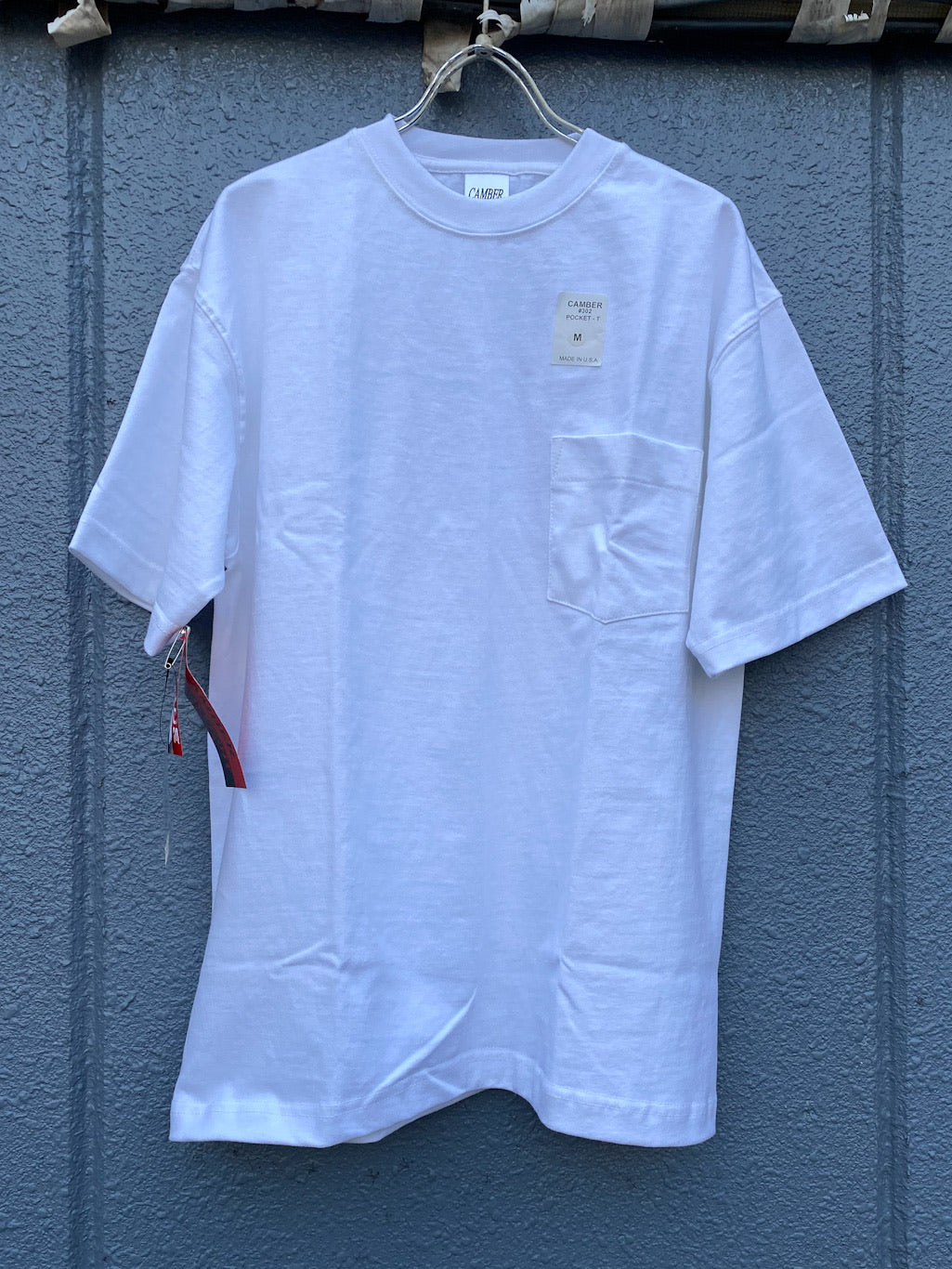 8oz.マックスウェイトポケットTシャツ white
