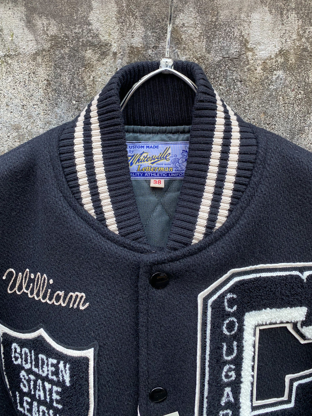 30oz.WOOL MELTON AWARD JACKET "COUGARS"