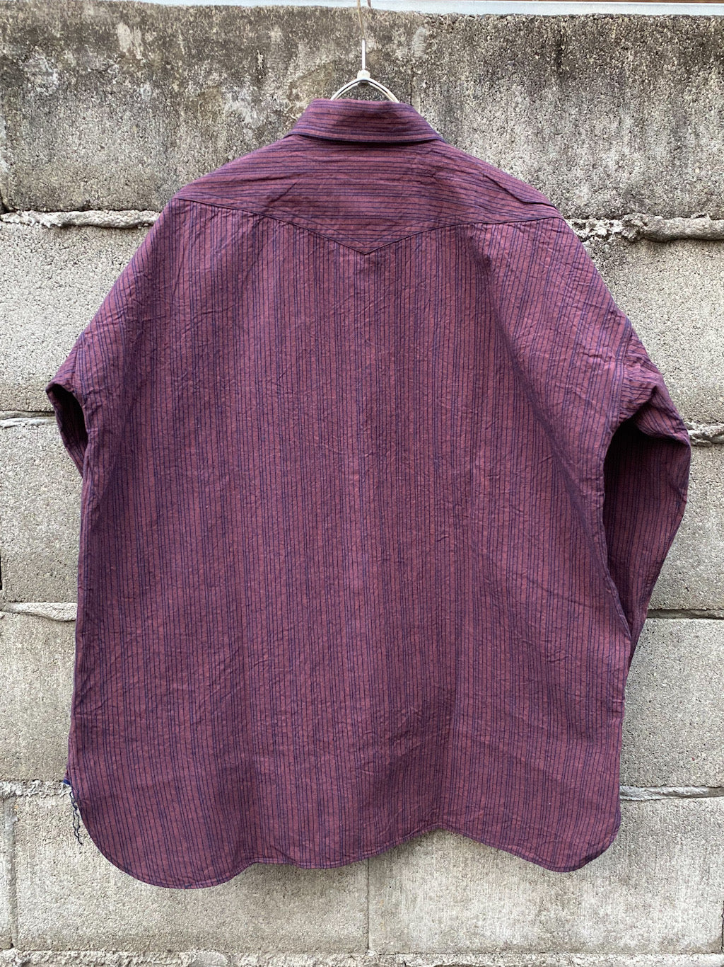 砂糖黍製 5oz. INDIGO STRIPE WORK SHIRT