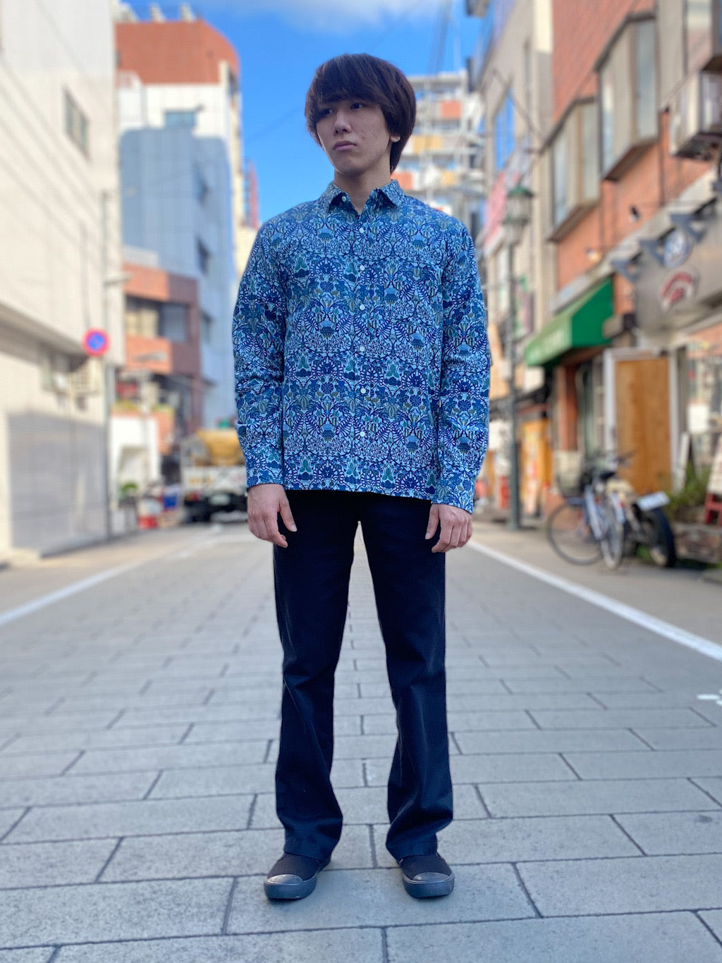 リバティ コーデュロイシャツ