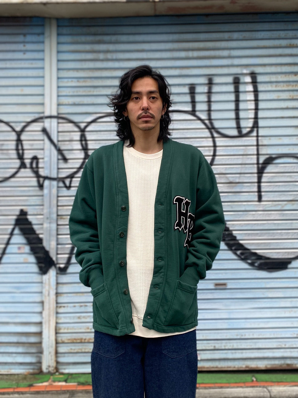 セット割引 【M】WHITSVILLE ホワイツビル SWEAT BUTTON FRONT