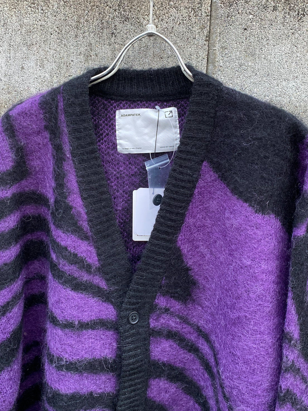 mohair mixed cardigan marble