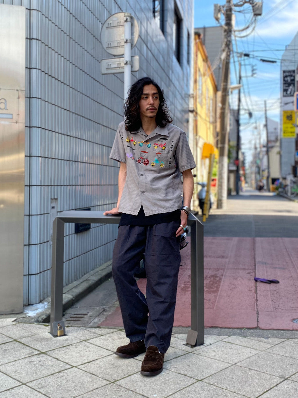 Dobby Cotton Open Shirt “CLASSIC CARS”