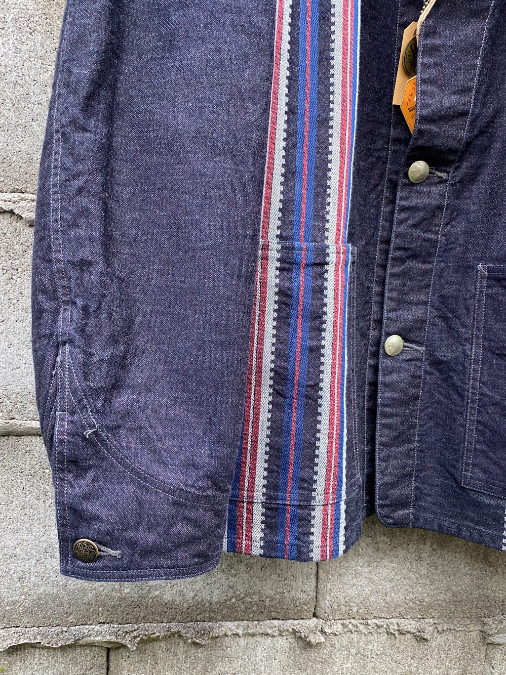 Native American Denim Jacquard Work Jacket
