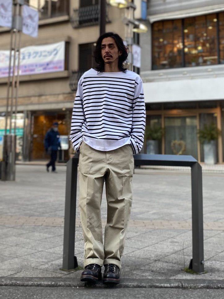 バスクボーダーロングスリーブTシャツ