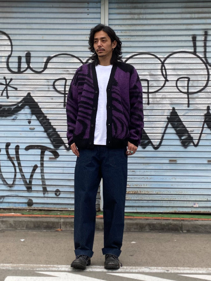 mohair mixed cardigan marble