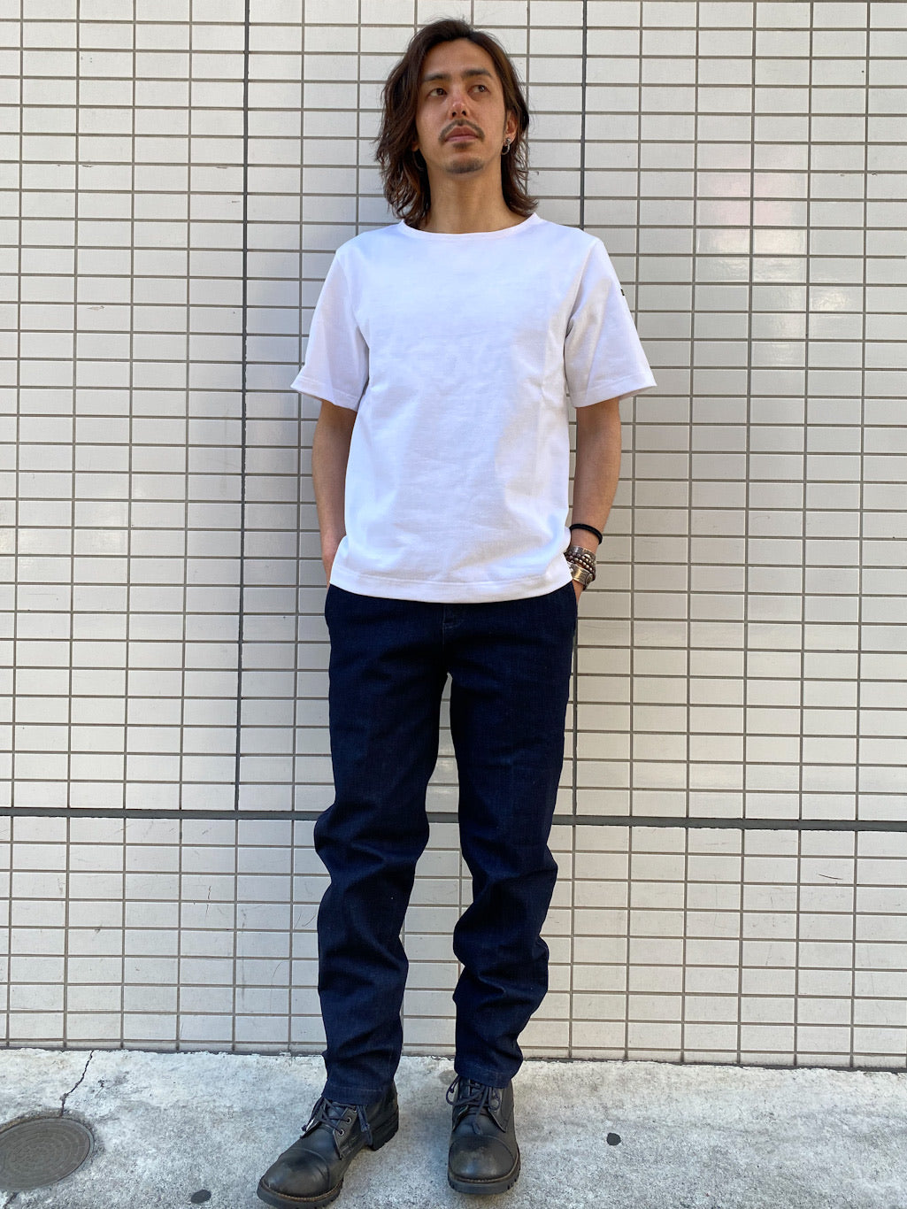 ショートスリーブバスクシャツ BLANC
