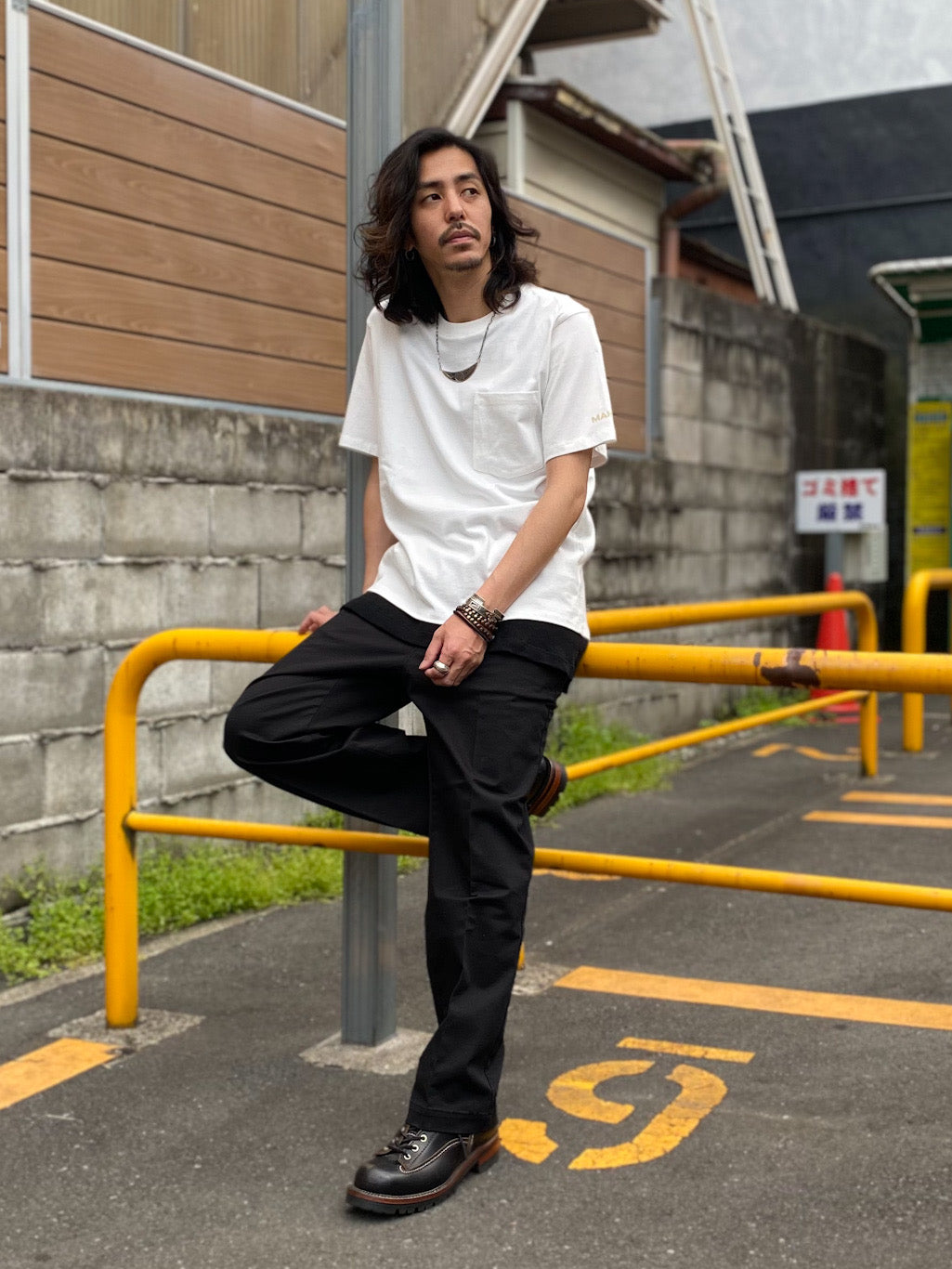 ポケット付きTシャツ MAHALO