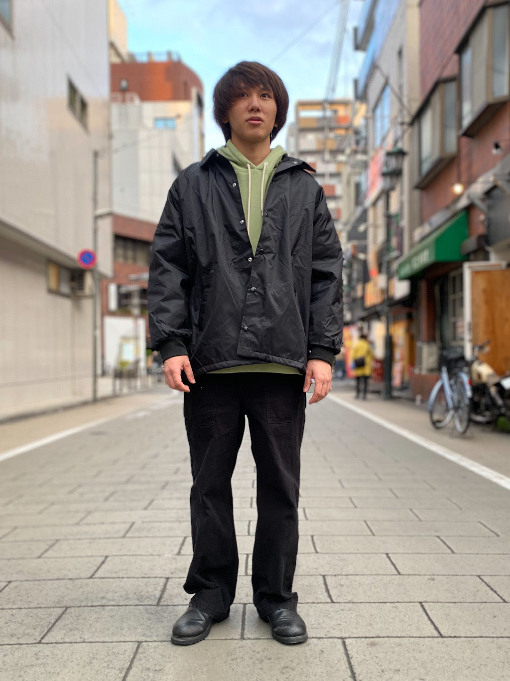 ナイロン フリースライニング コーチジャケット
