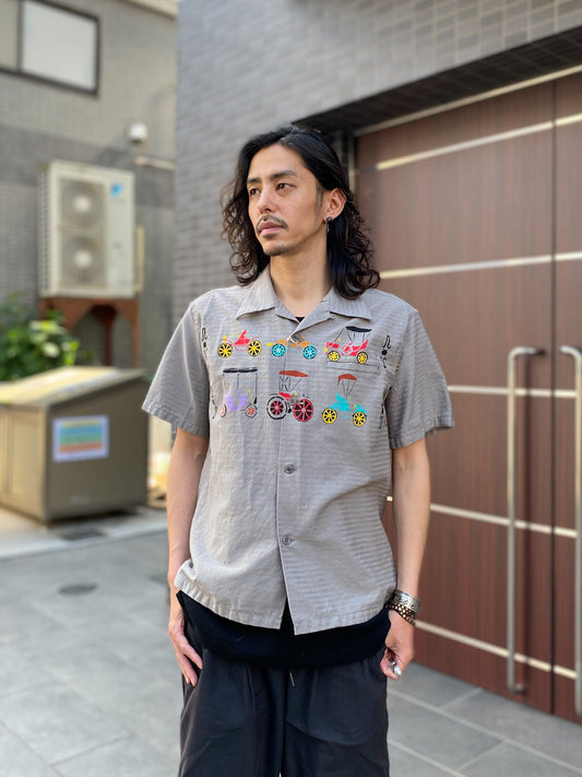 Dobby Cotton Open Shirt “CLASSIC CARS”