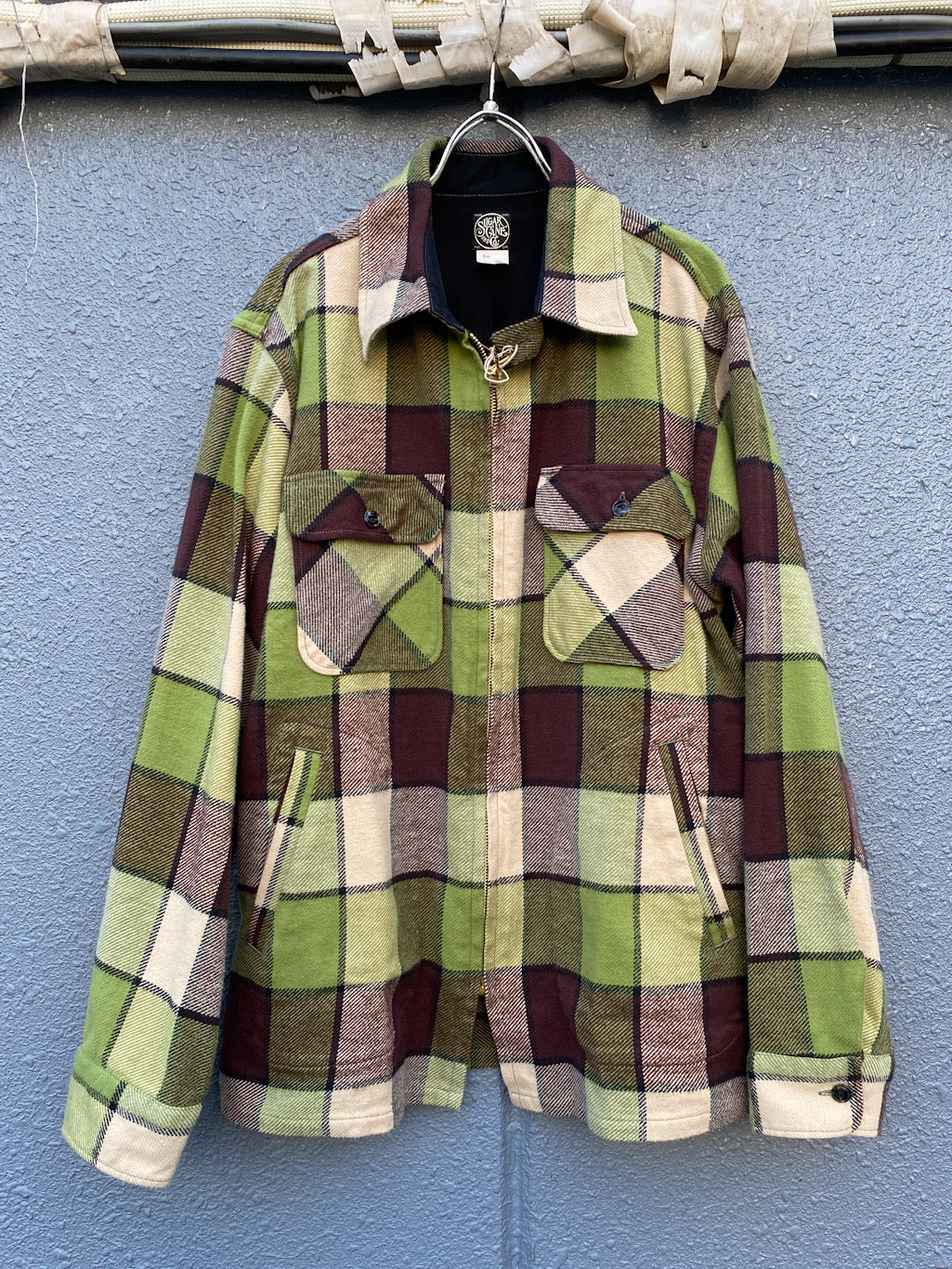 8.5oz. WINDOW CHECK ZIP SHIRT