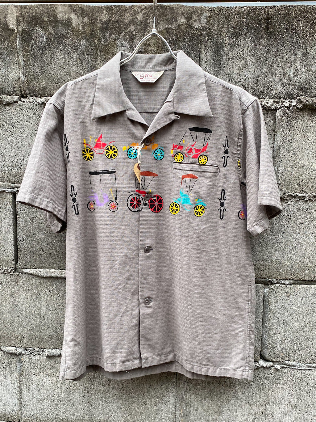 Dobby Cotton Open Shirt “CLASSIC CARS”