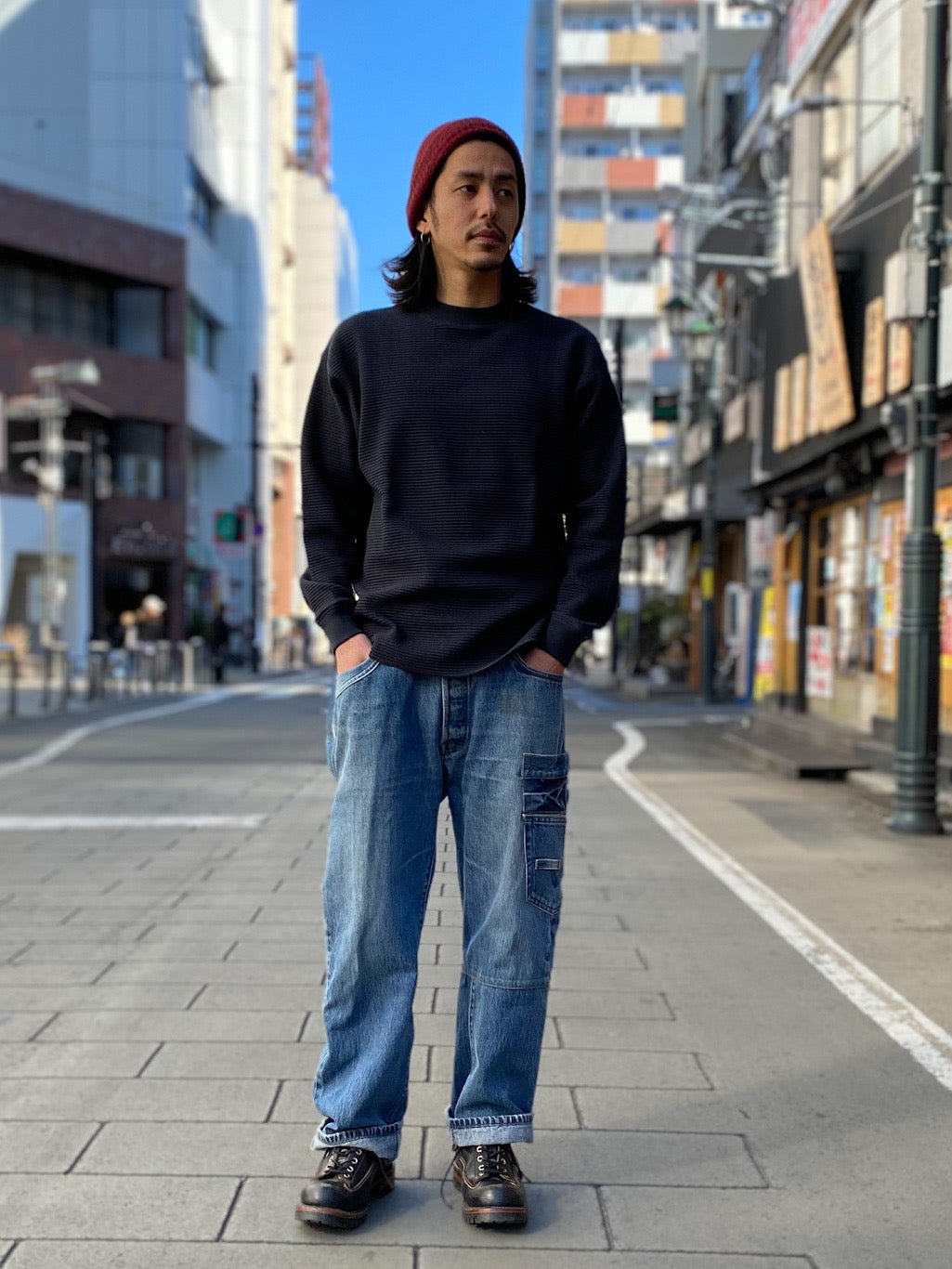 ワッフルロングスリーブTシャツ