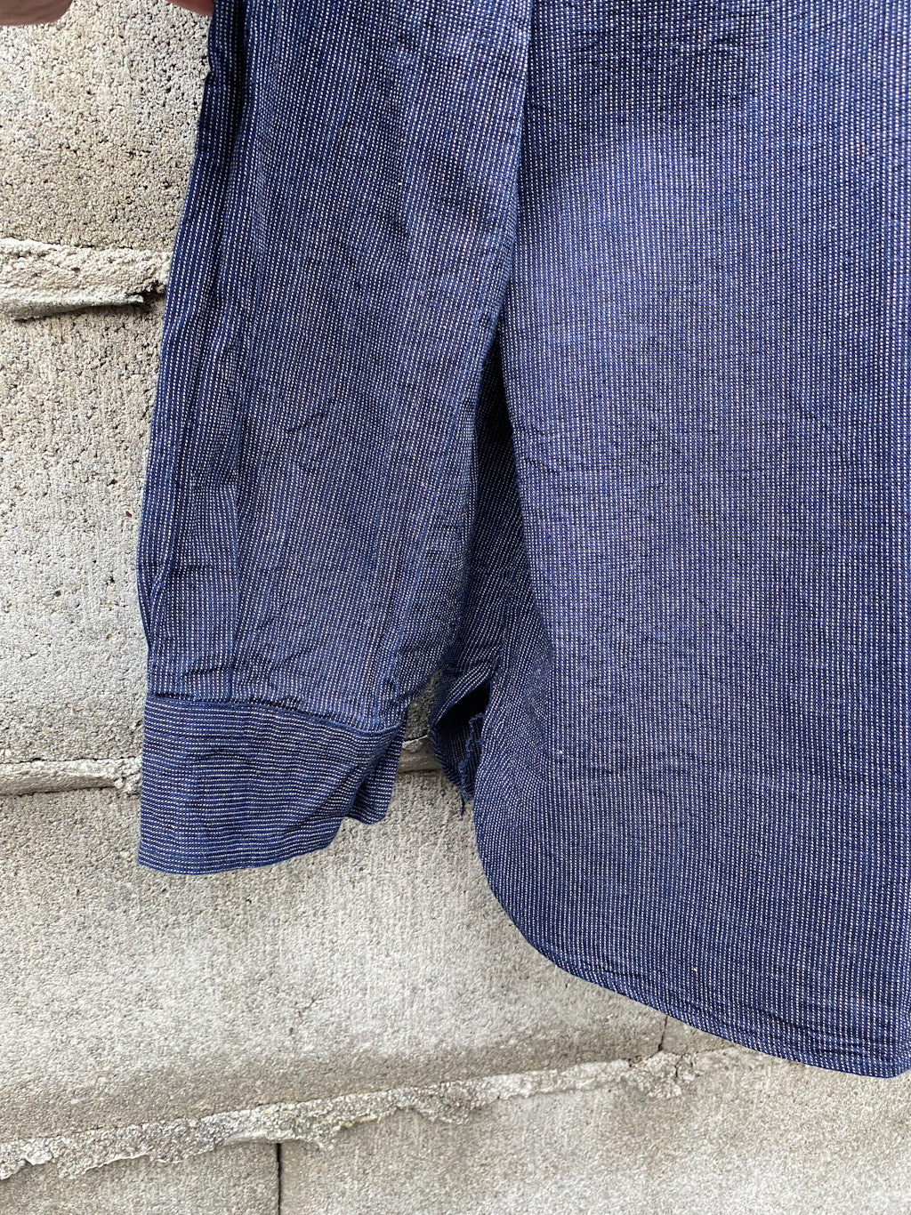 砂糖黍製 5.1oz. INDIGO STRIPE WORK SHIRT