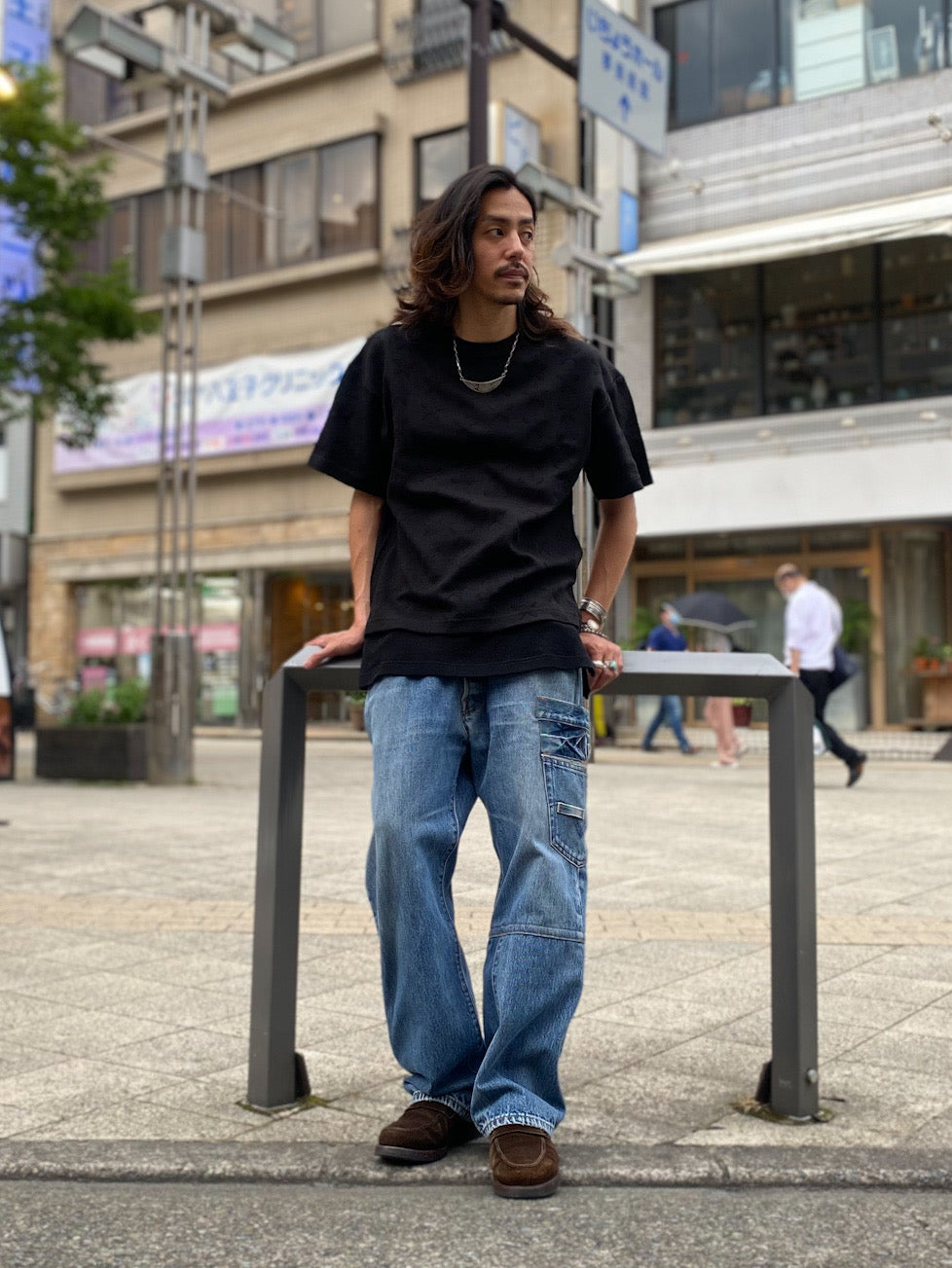 スタージャガード半袖Tシャツ