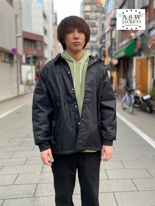 ナイロン フリースライニング コーチジャケット