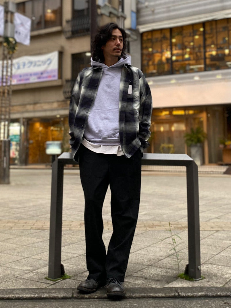 オンブレチェックロングスリーブシャツ