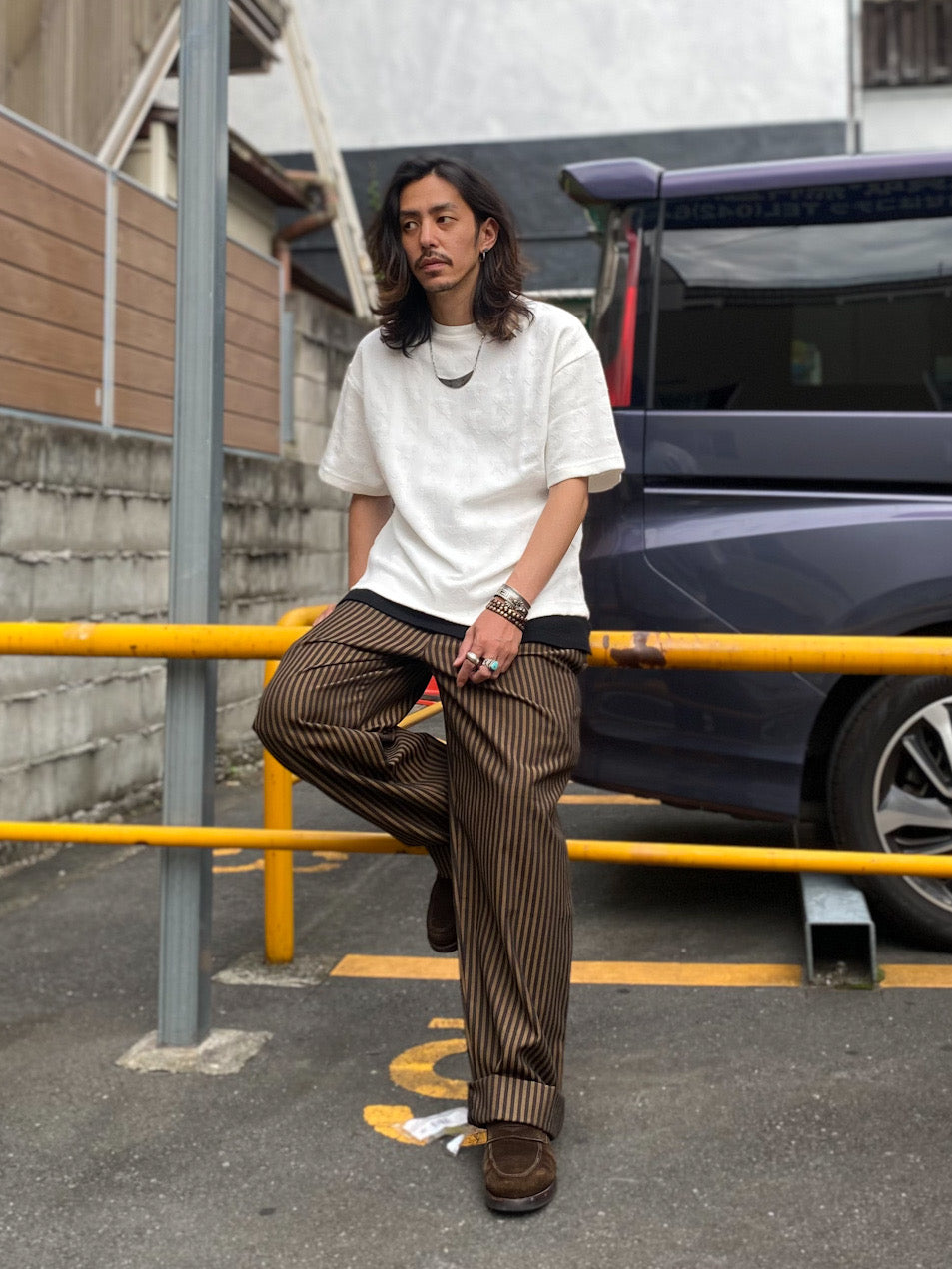 スタージャガード半袖Tシャツ