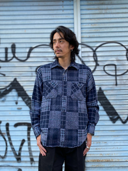 Patch Work Check Work Shirt