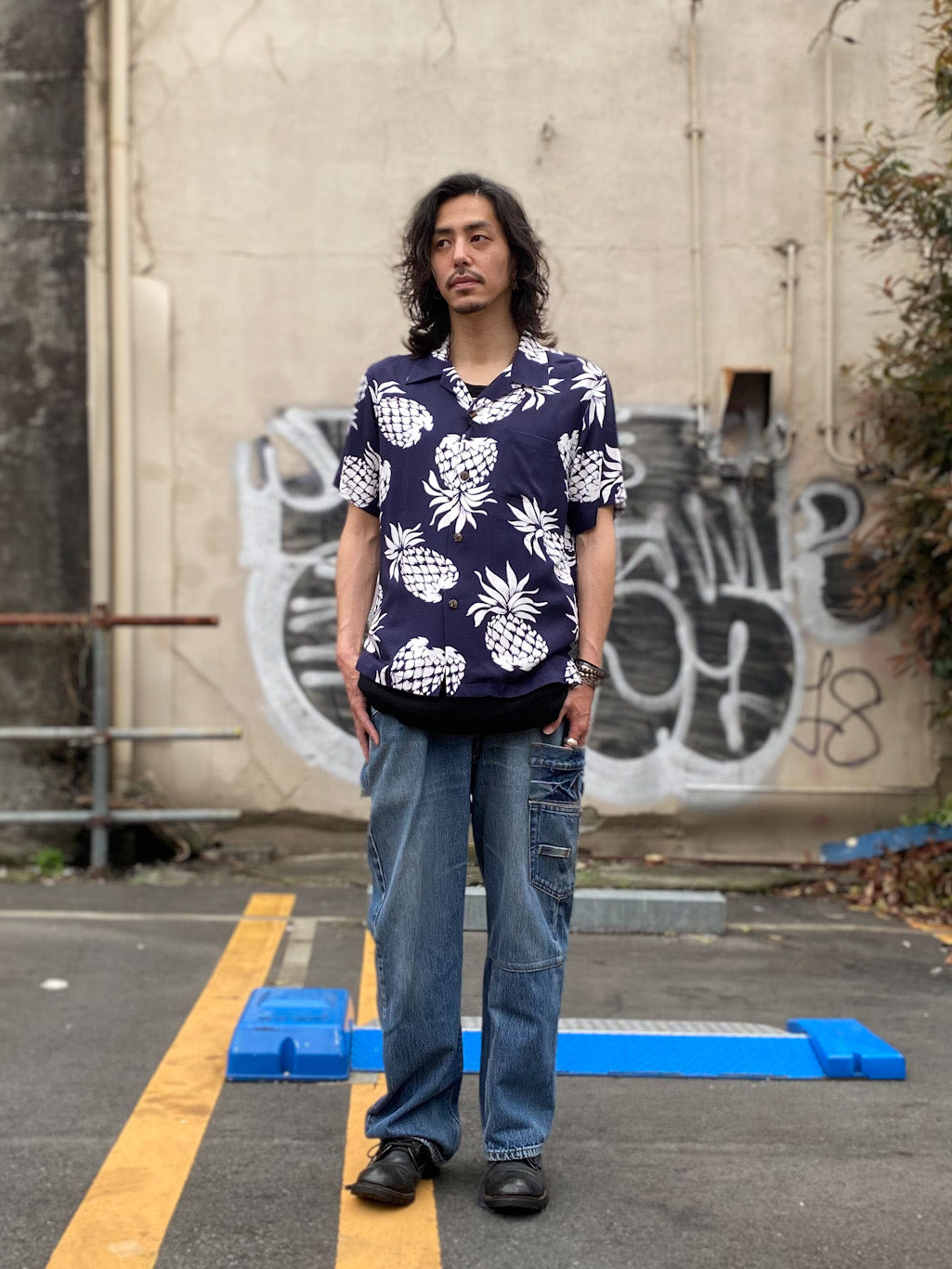 INDIGO LIKE アロハシャツ