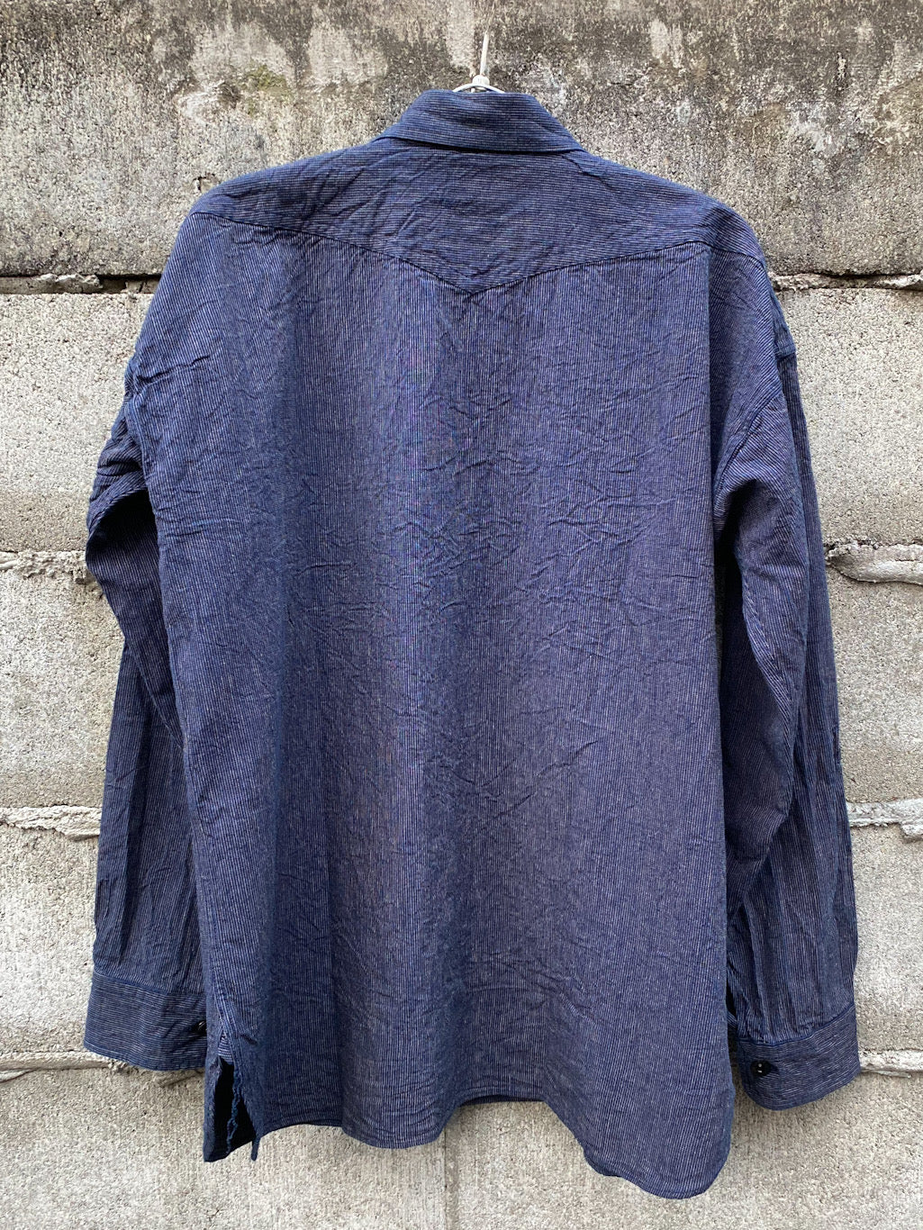 砂糖黍製 5.1oz. INDIGO STRIPE WORK SHIRT