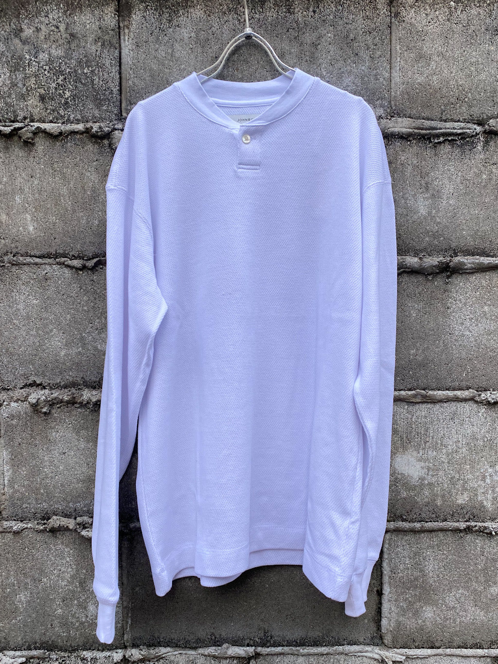 ワッフルヘンリーロングスリーブTシャツ