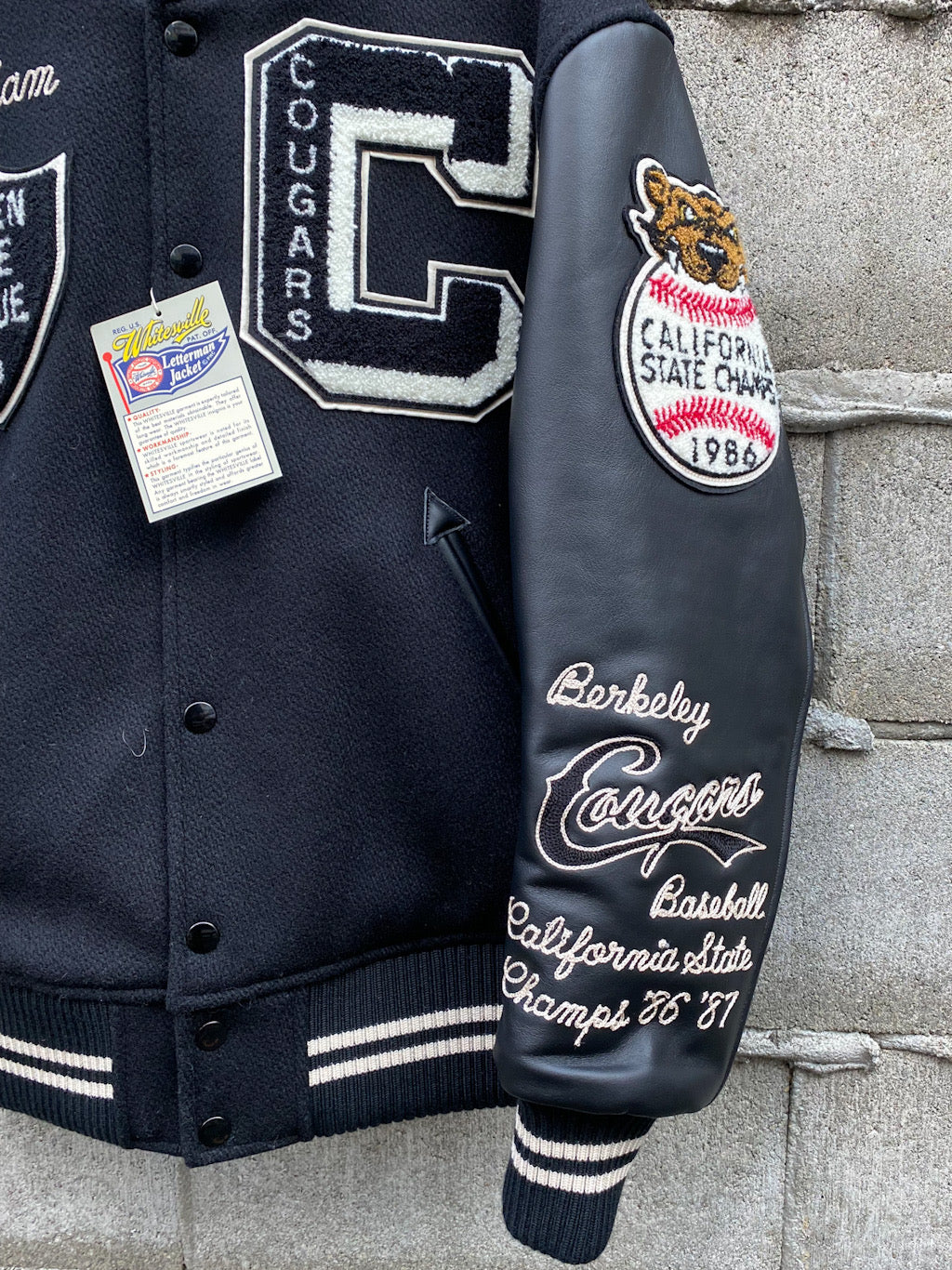 30oz.WOOL MELTON AWARD JACKET "COUGARS"