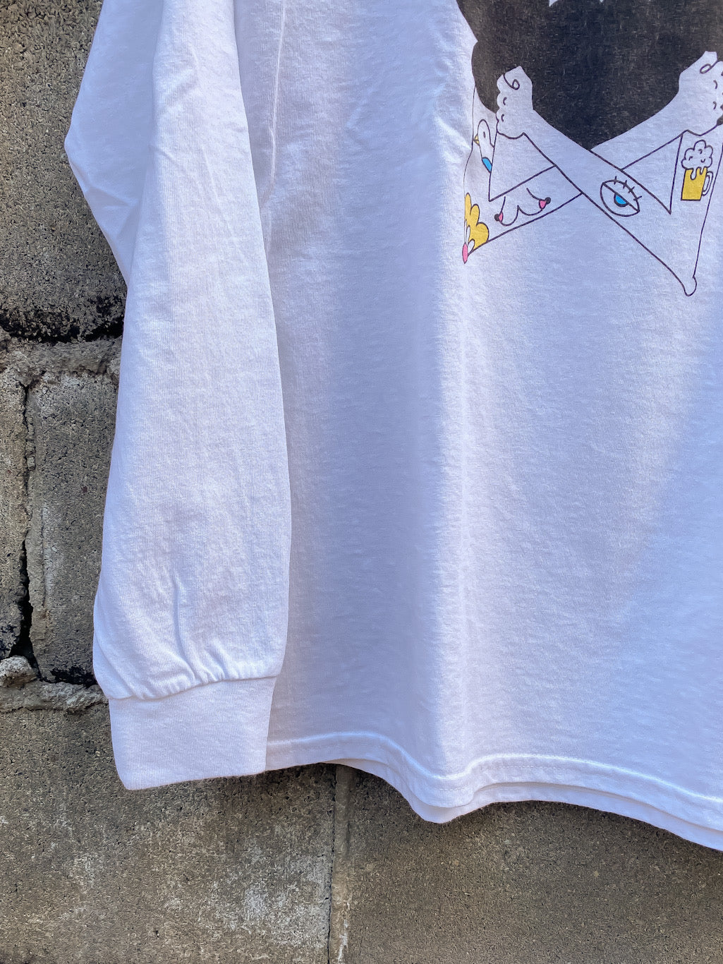 chi-bee ネルソンプリントロングスリーブTシャツ