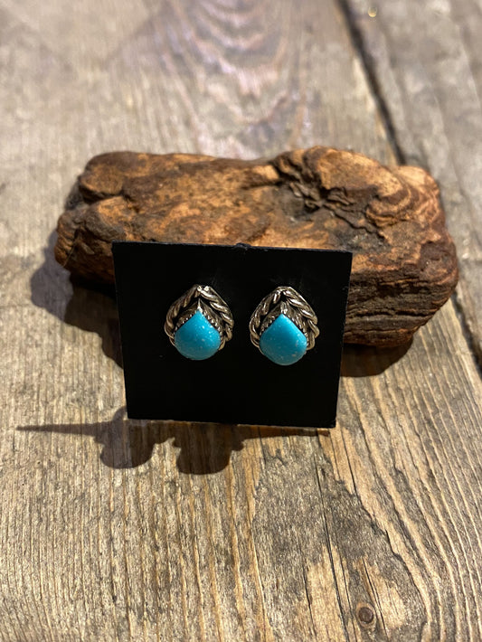 NAVAJO ナバホ ティアドロップターコイズピアス