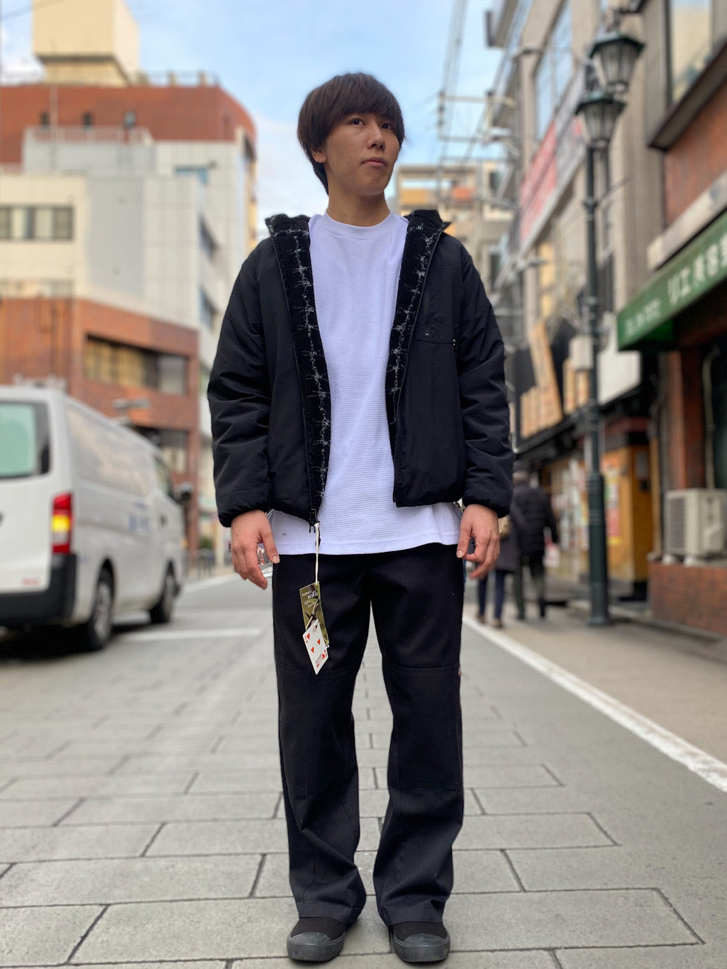 レトロボアリバーシブルフーディー