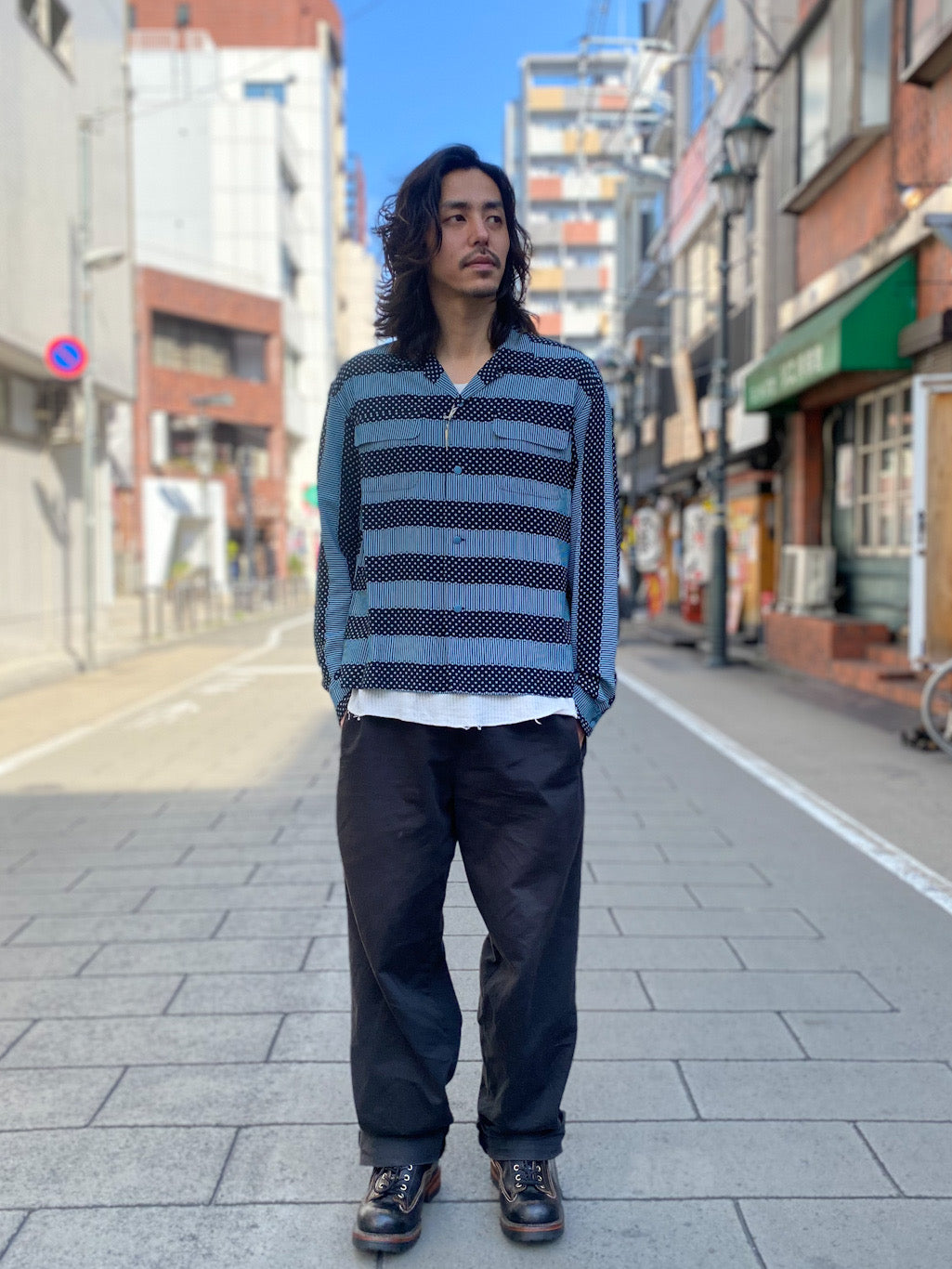 High Density Rayon Open Shirt “STRIPES”