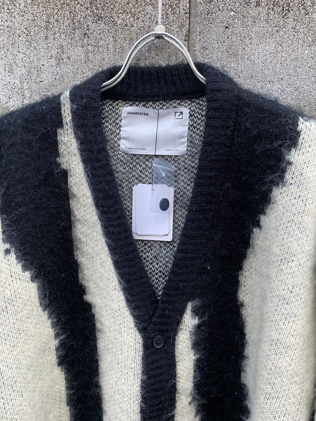 mohair mixed cardigan zebra