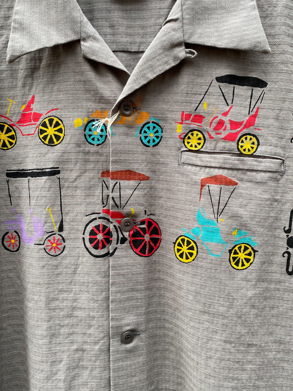 Dobby Cotton Open Shirt “CLASSIC CARS”