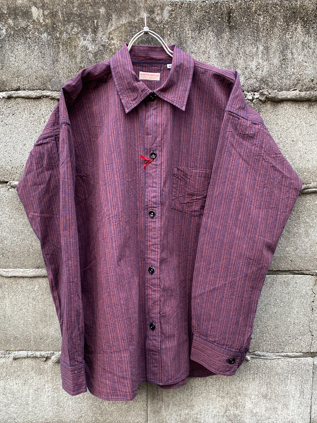 砂糖黍製 5oz. INDIGO STRIPE WORK SHIRT