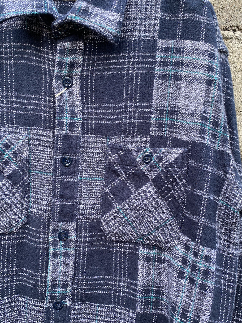 Patch Work Check Work Shirt