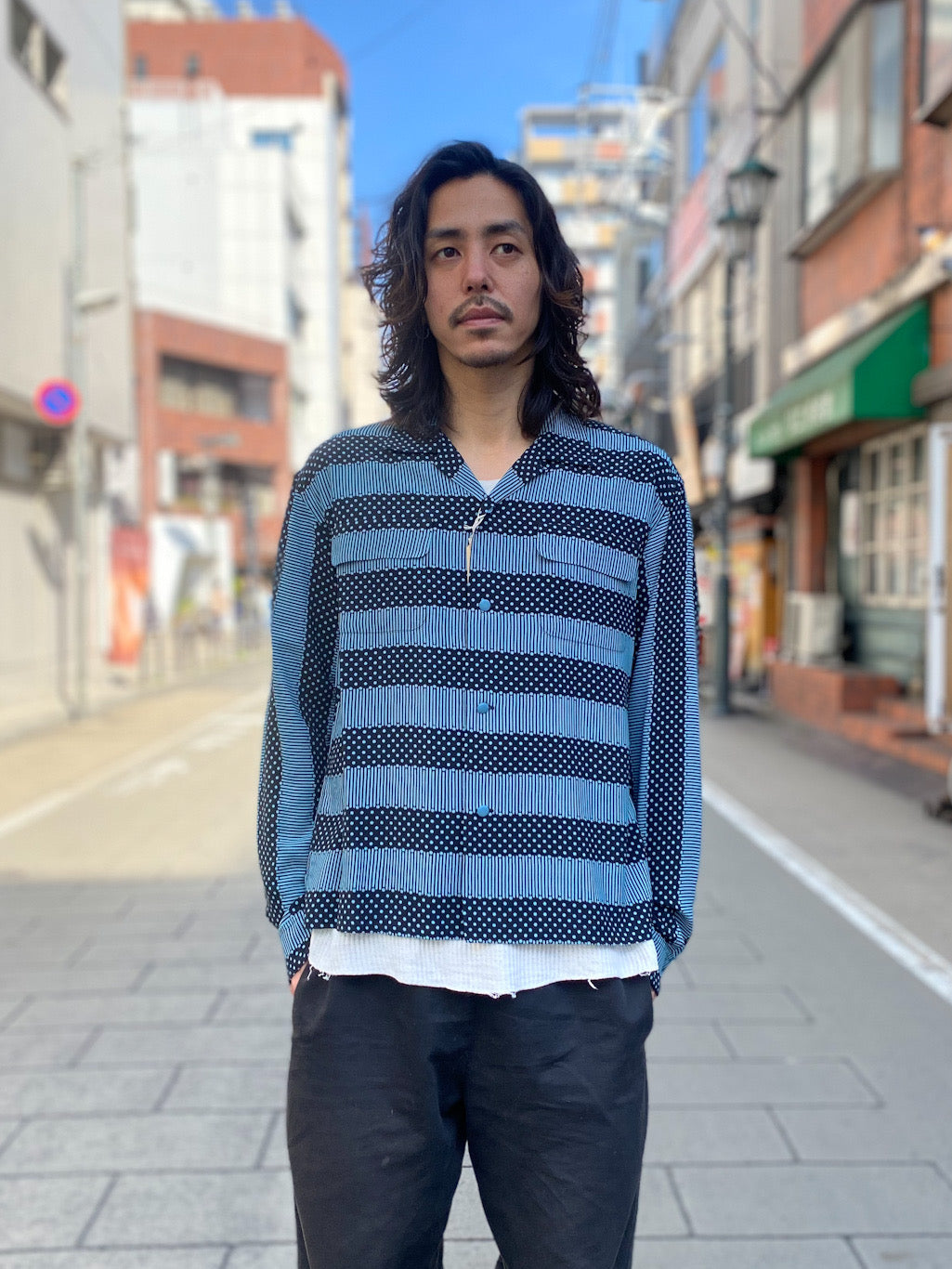 High Density Rayon Open Shirt “STRIPES”