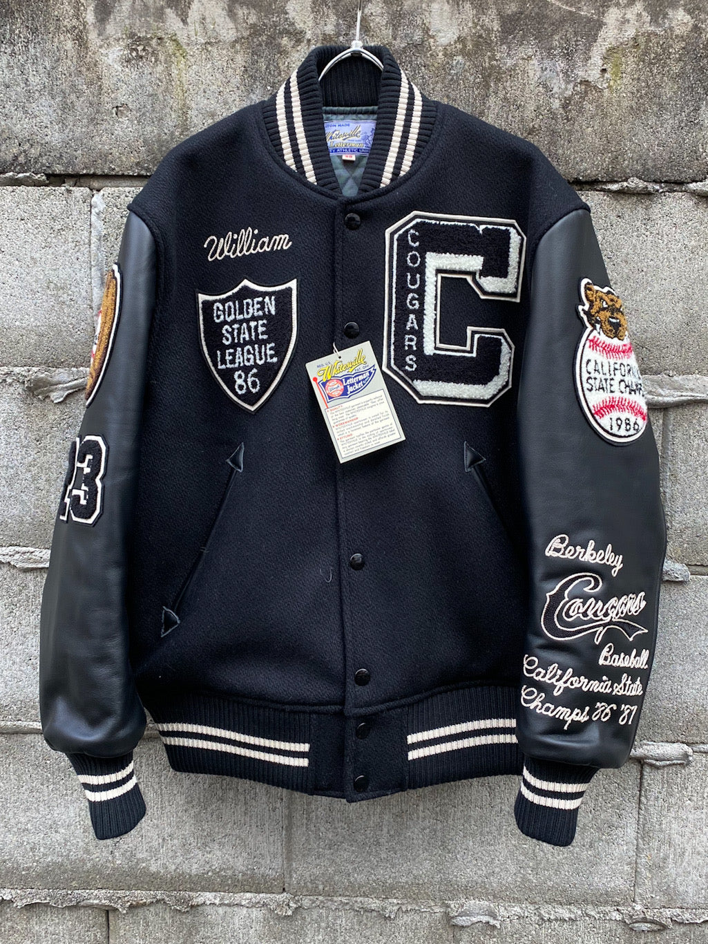 30oz.WOOL MELTON AWARD JACKET "COUGARS"