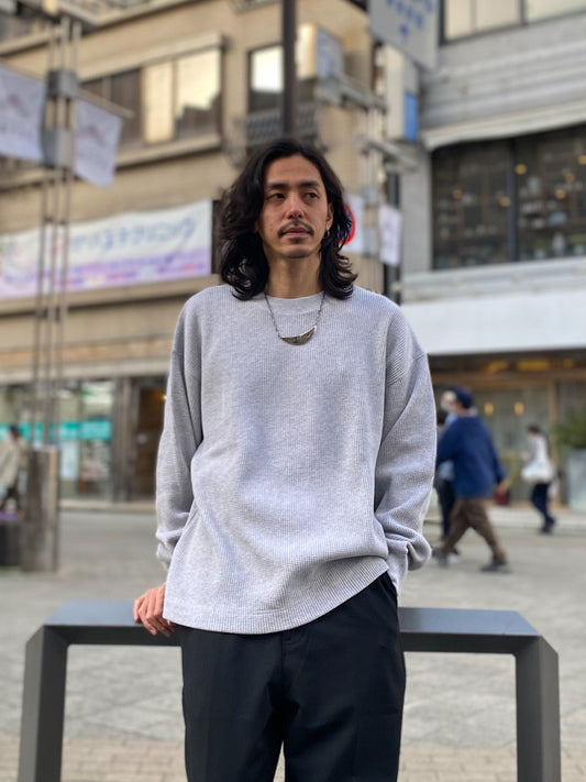 ベアワッフルクルーネック