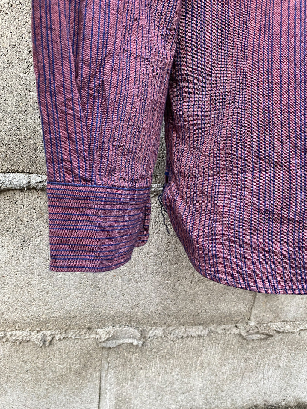 砂糖黍製 5oz. INDIGO STRIPE WORK SHIRT