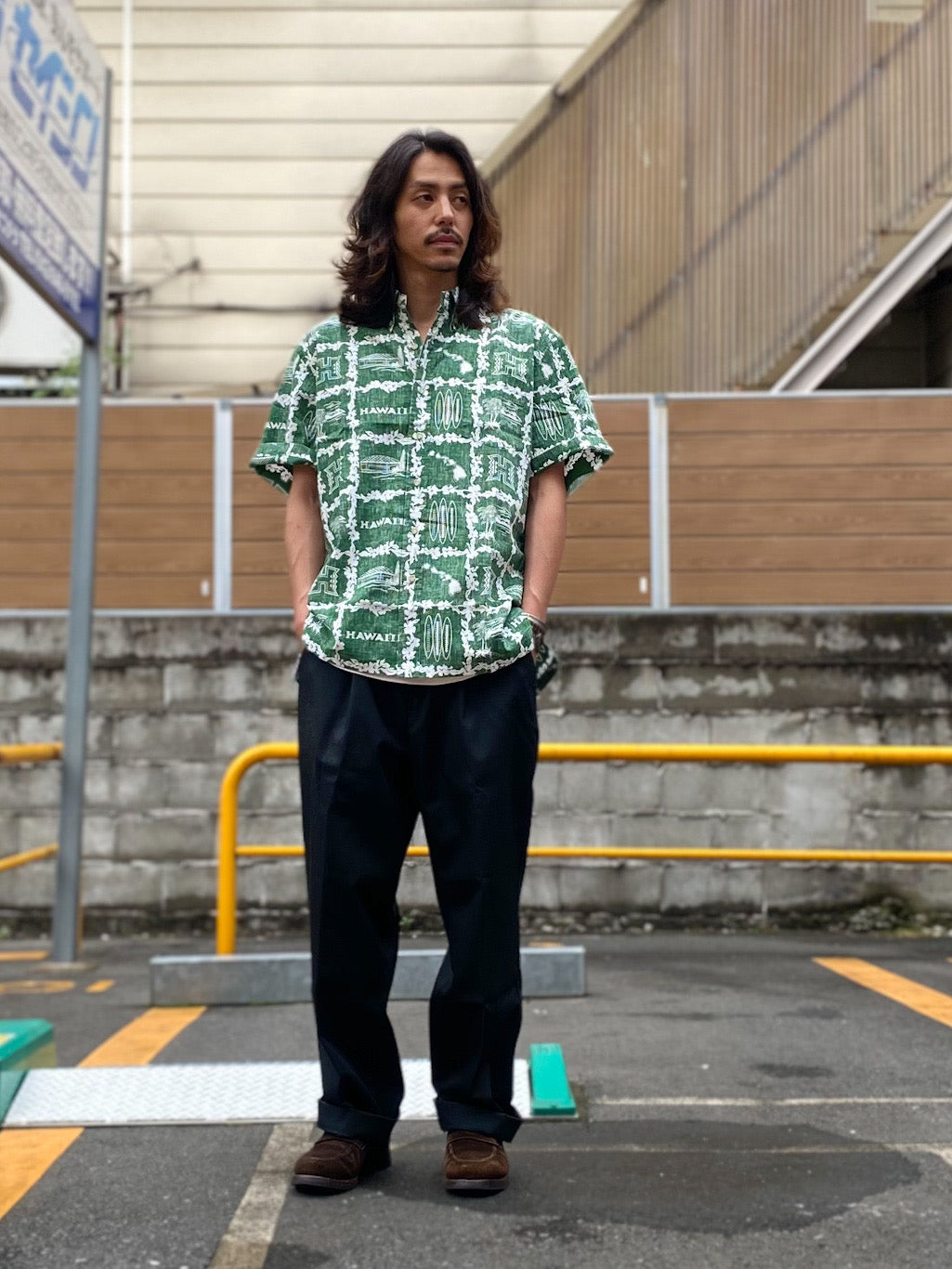 REYN SPOONER×COLLEGE ALOHA SHIRT