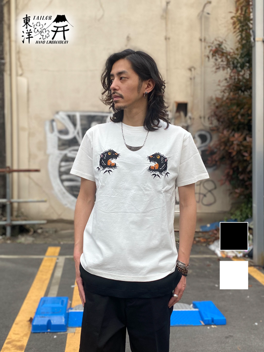 SUKA T-SHIRT EMBROIDERD “MONO-TONE TIGER”
