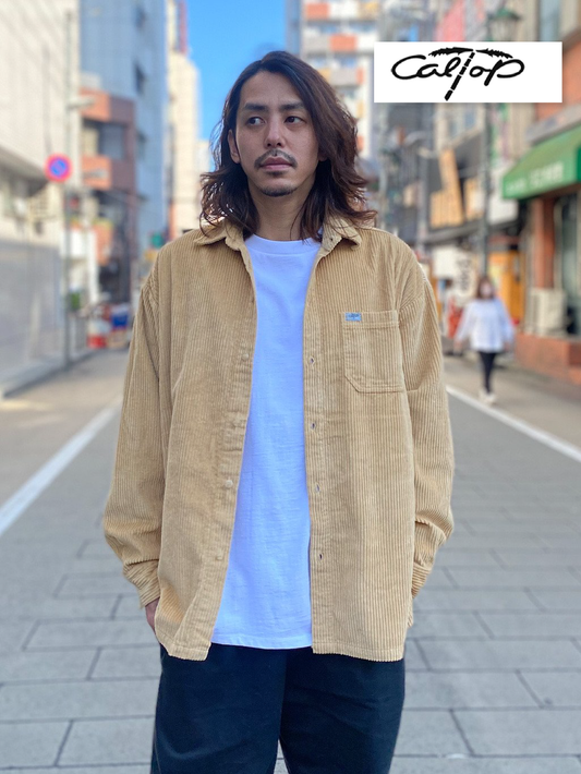 コーデュロイロングスリーブシャツ