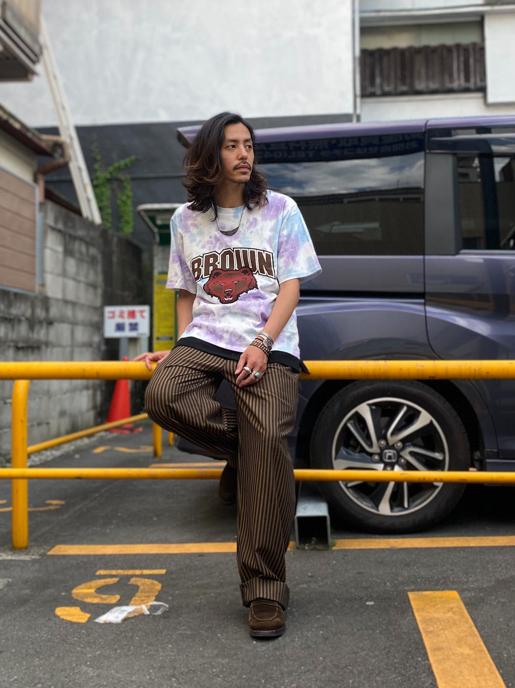 タイダイカレッジTシャツ ブラウン大学