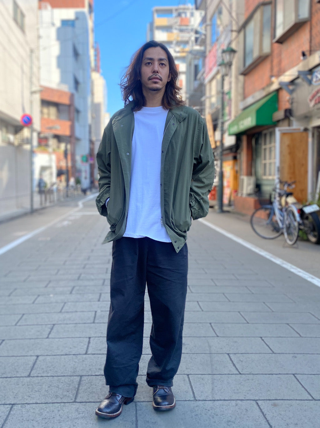小松マテーレ ナイロンタスランオックス シ ョートモッズ コート