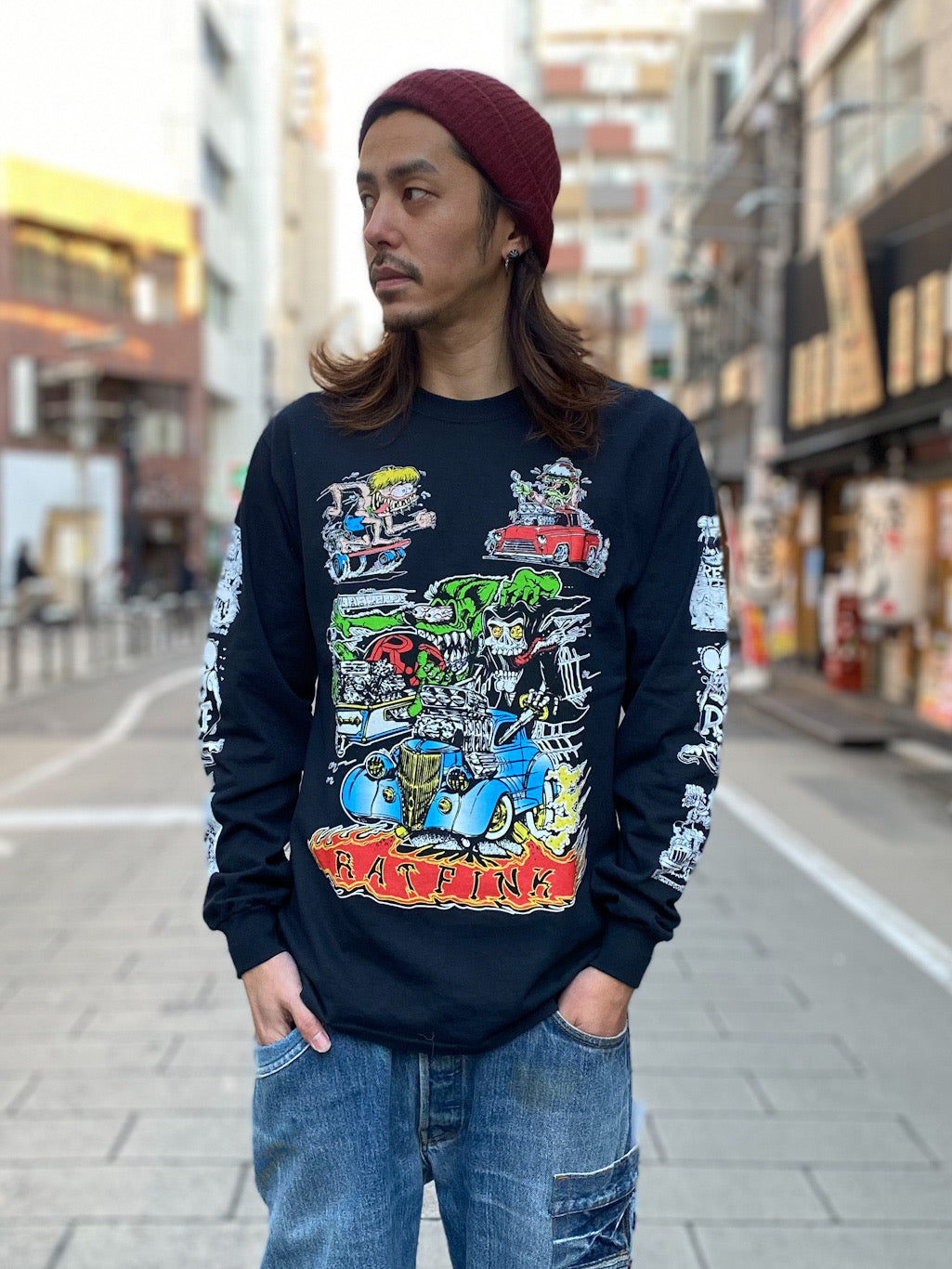 ラットフィンクロングスリーブTシャツ