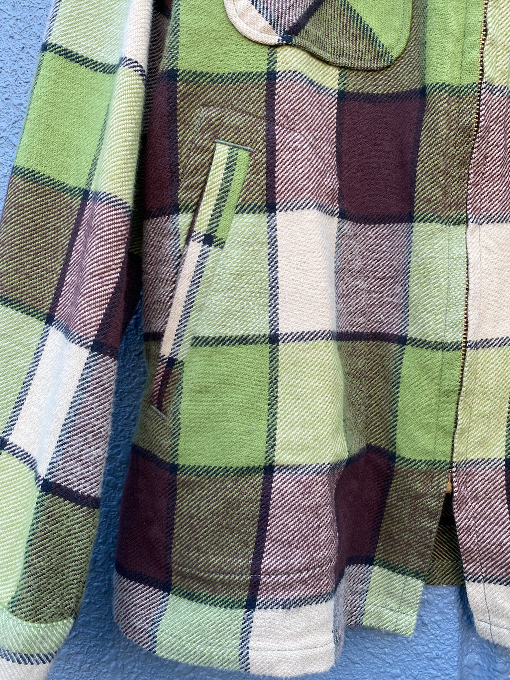 8.5oz. WINDOW CHECK ZIP SHIRT