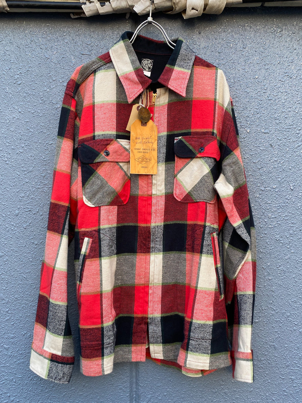 8.5oz. WINDOW CHECK ZIP SHIRT