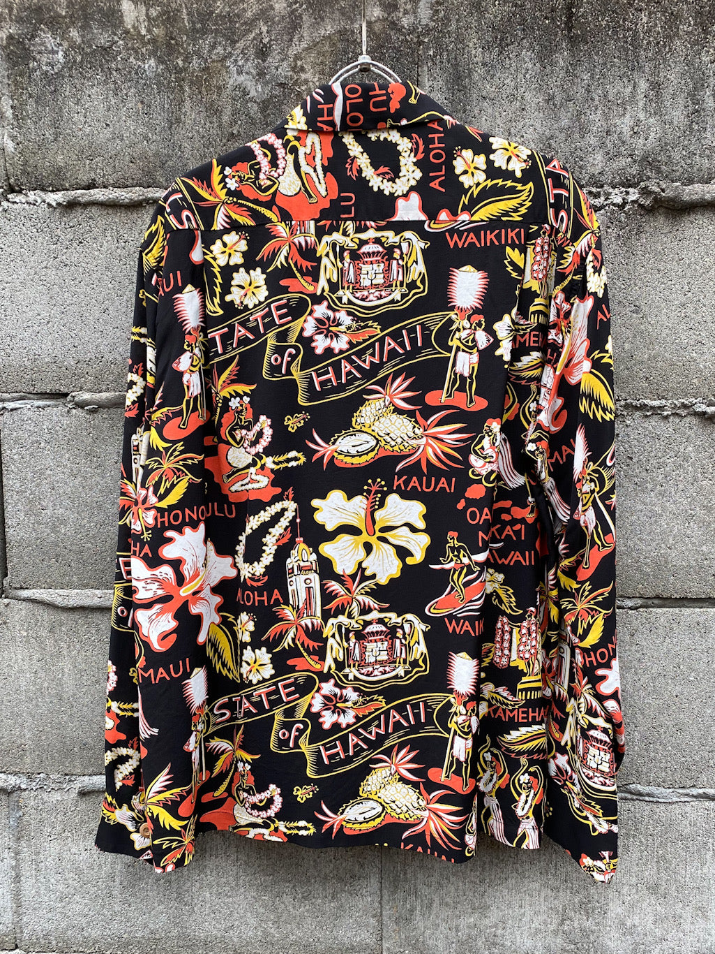 Rayon Hawaiian Shirt “STATE OF HAWAII”