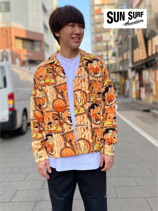 SUN SURF×SHAG Long Sleeve Op Cotton Corduroy "POLYNESIAN CRUISE"